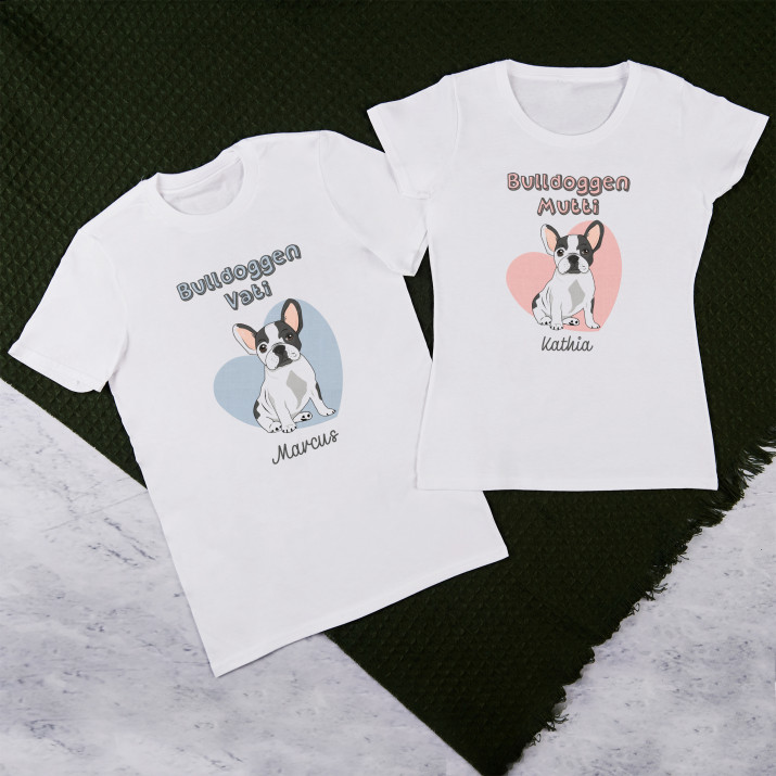 Bulldoggen-Eltern - T-Shirts für Paare